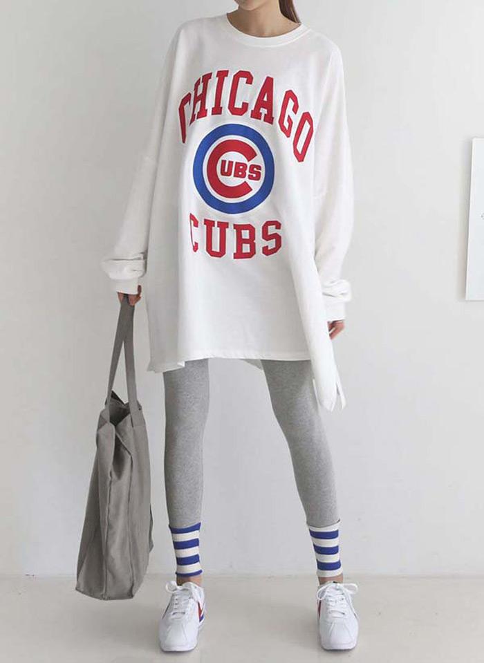 純棉簡約字母休閒套裝,春季,秋季,春天,秋天,套裝