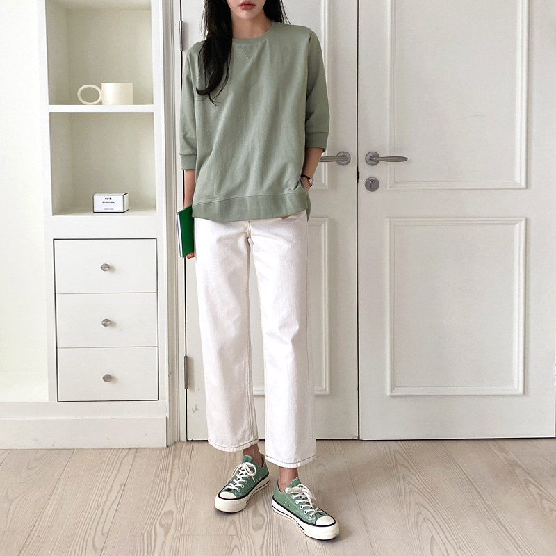 簡約慵懶時尚百搭修身上衣