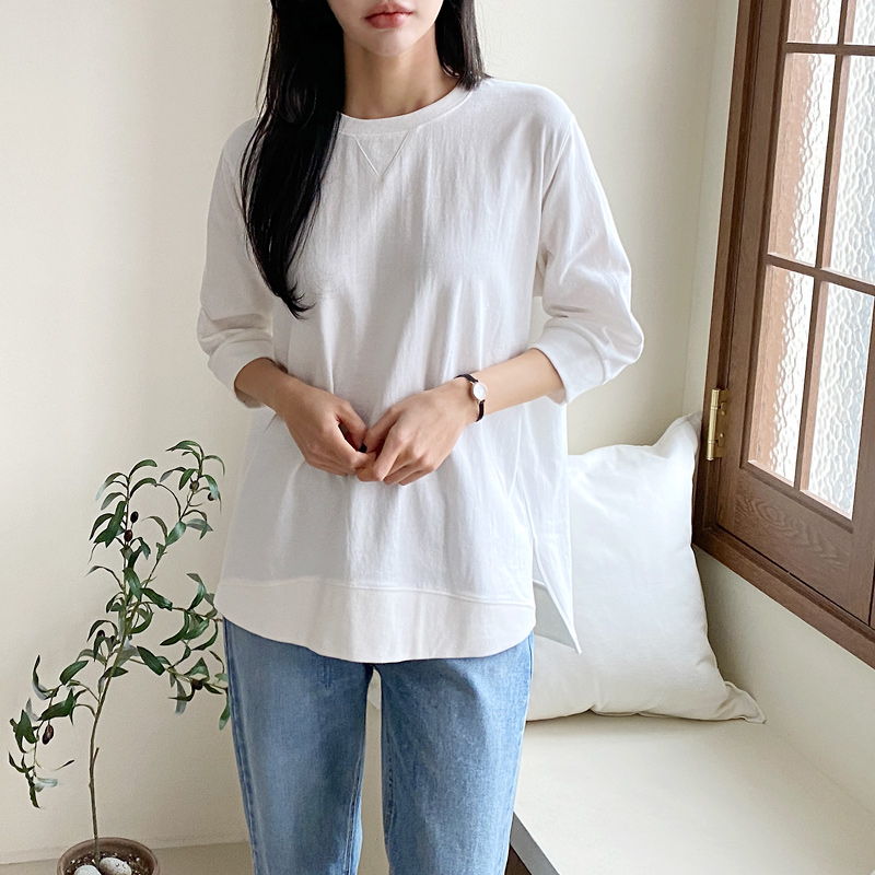 簡約慵懶時尚百搭修身上衣