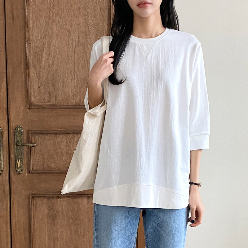簡約慵懶時尚百搭修身上衣