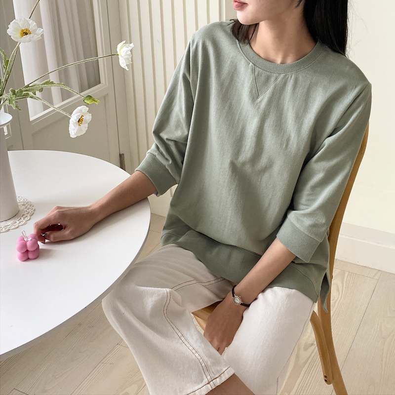 簡約慵懶時尚百搭修身上衣