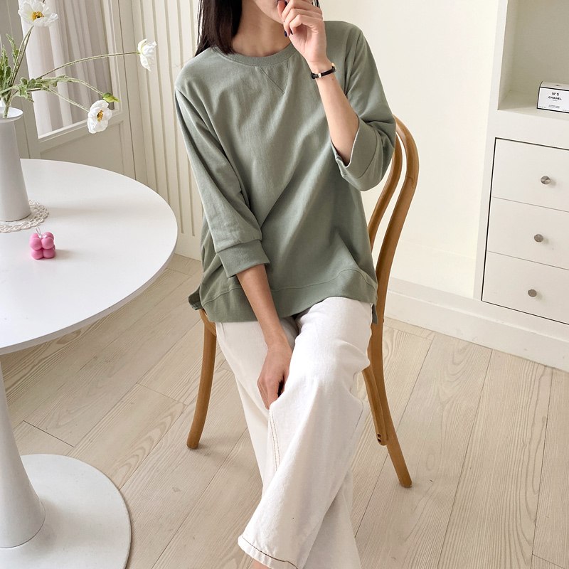 簡約慵懶時尚百搭修身上衣