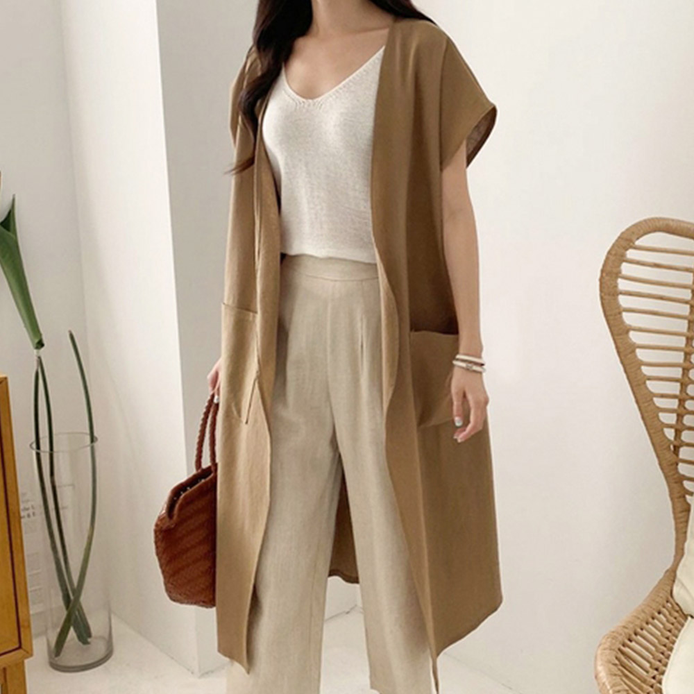 簡約俐落大口袋名媛外套