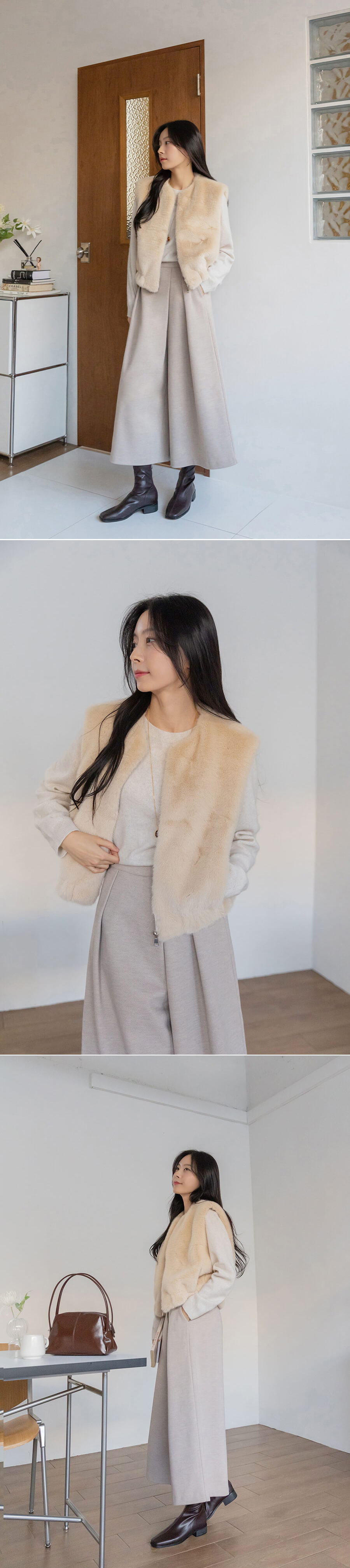 知性氣質純淨舒適寬褲