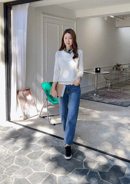 成熟簡約柔軟針織上衣,針織,圓領,長袖,純色,素色