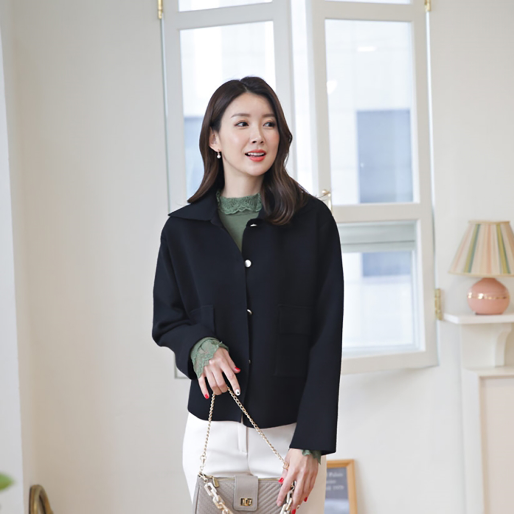 貴氣優雅大口袋外套