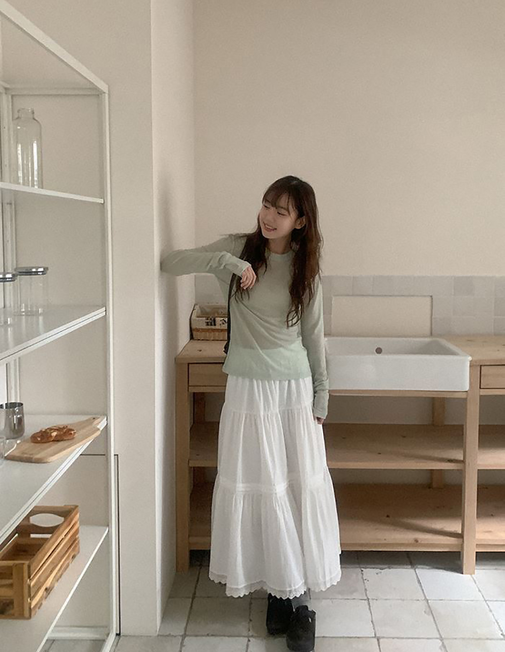 甜美清純蛋糕長裙