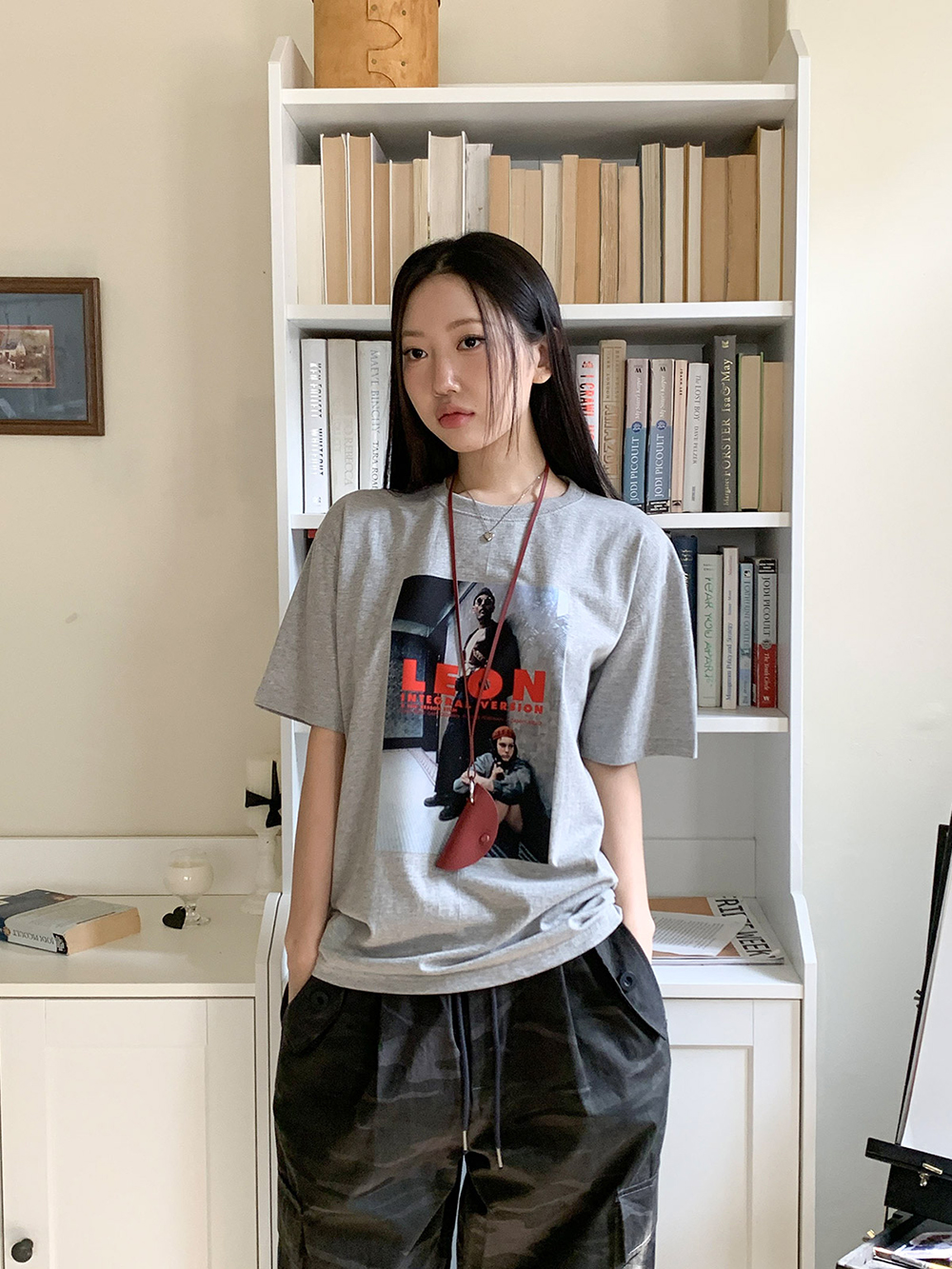 個性字母印花上衣
