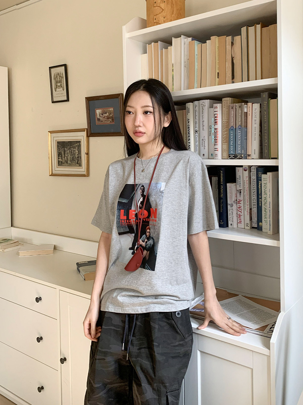 個性字母印花上衣
