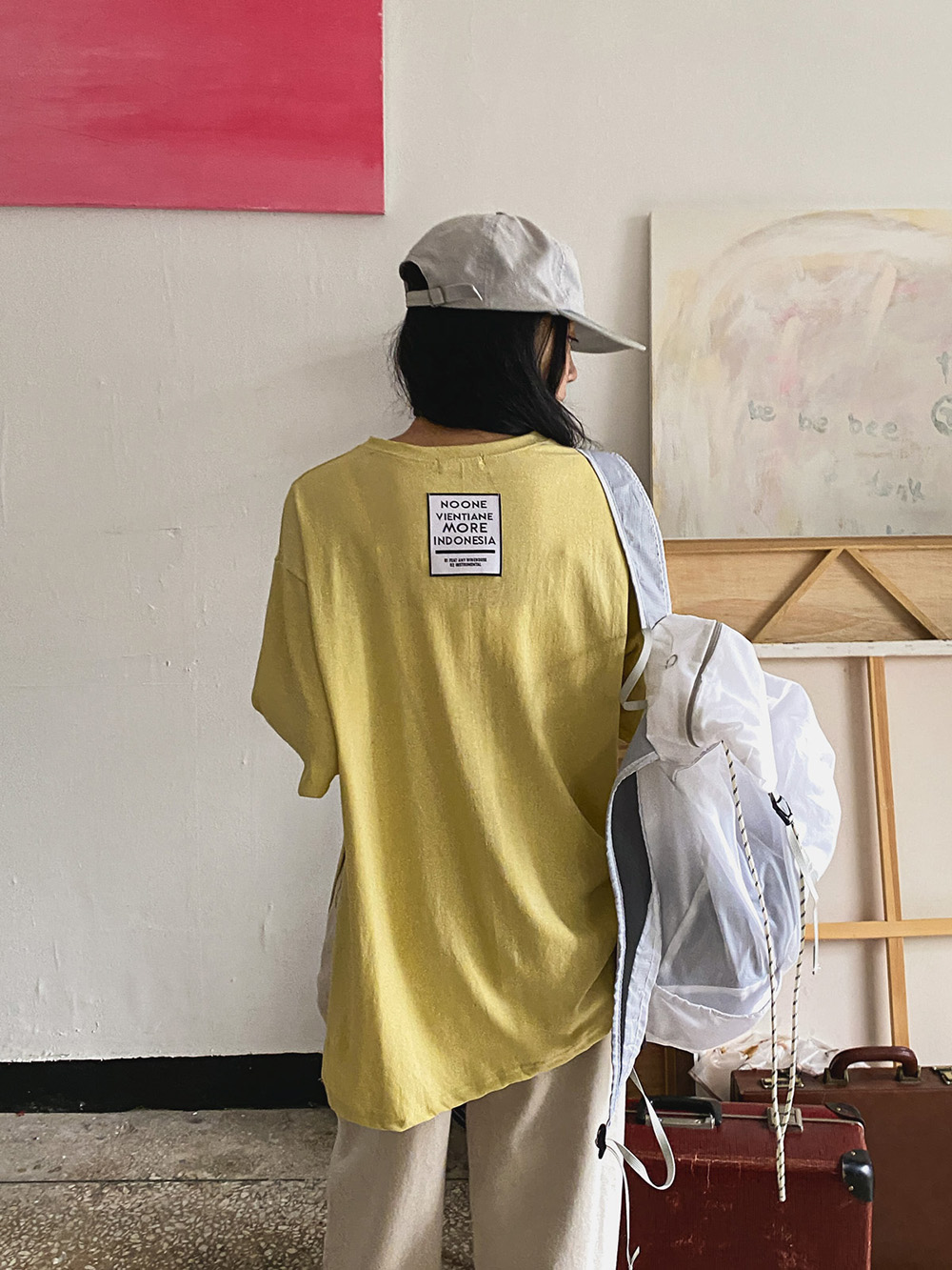 側開岔可愛字母上衣