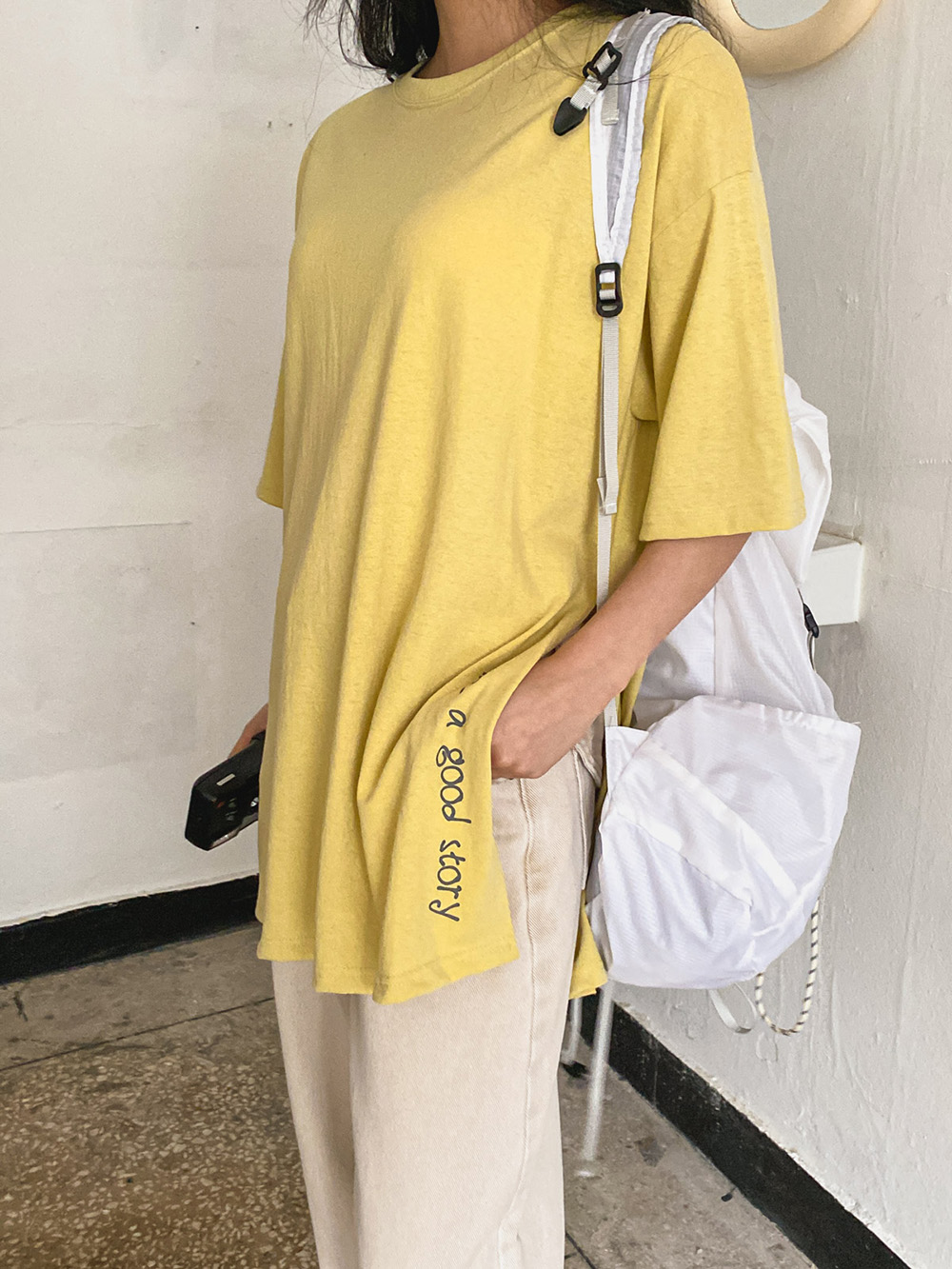 側開岔可愛字母上衣