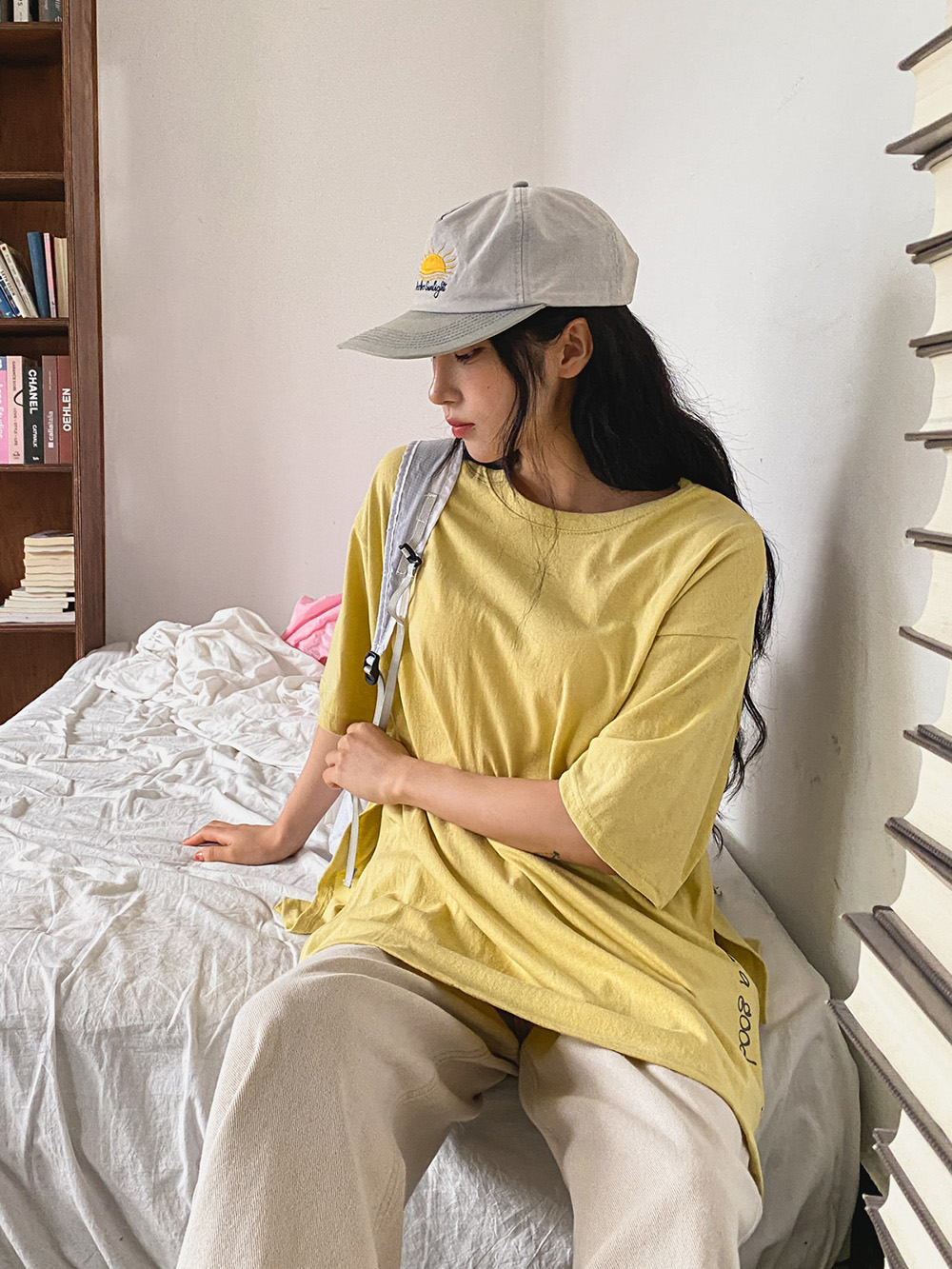 側開岔可愛字母上衣