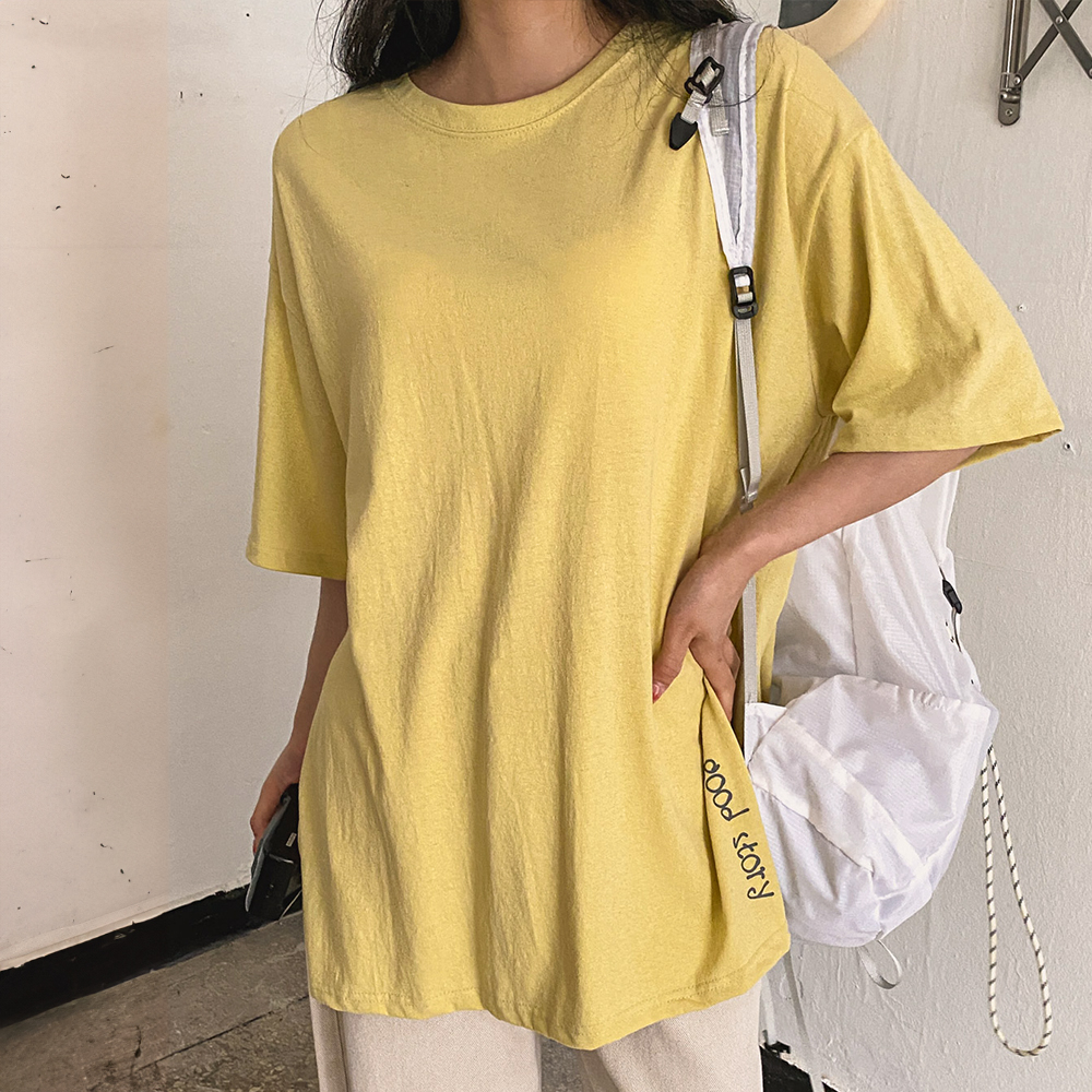 側開岔可愛字母上衣