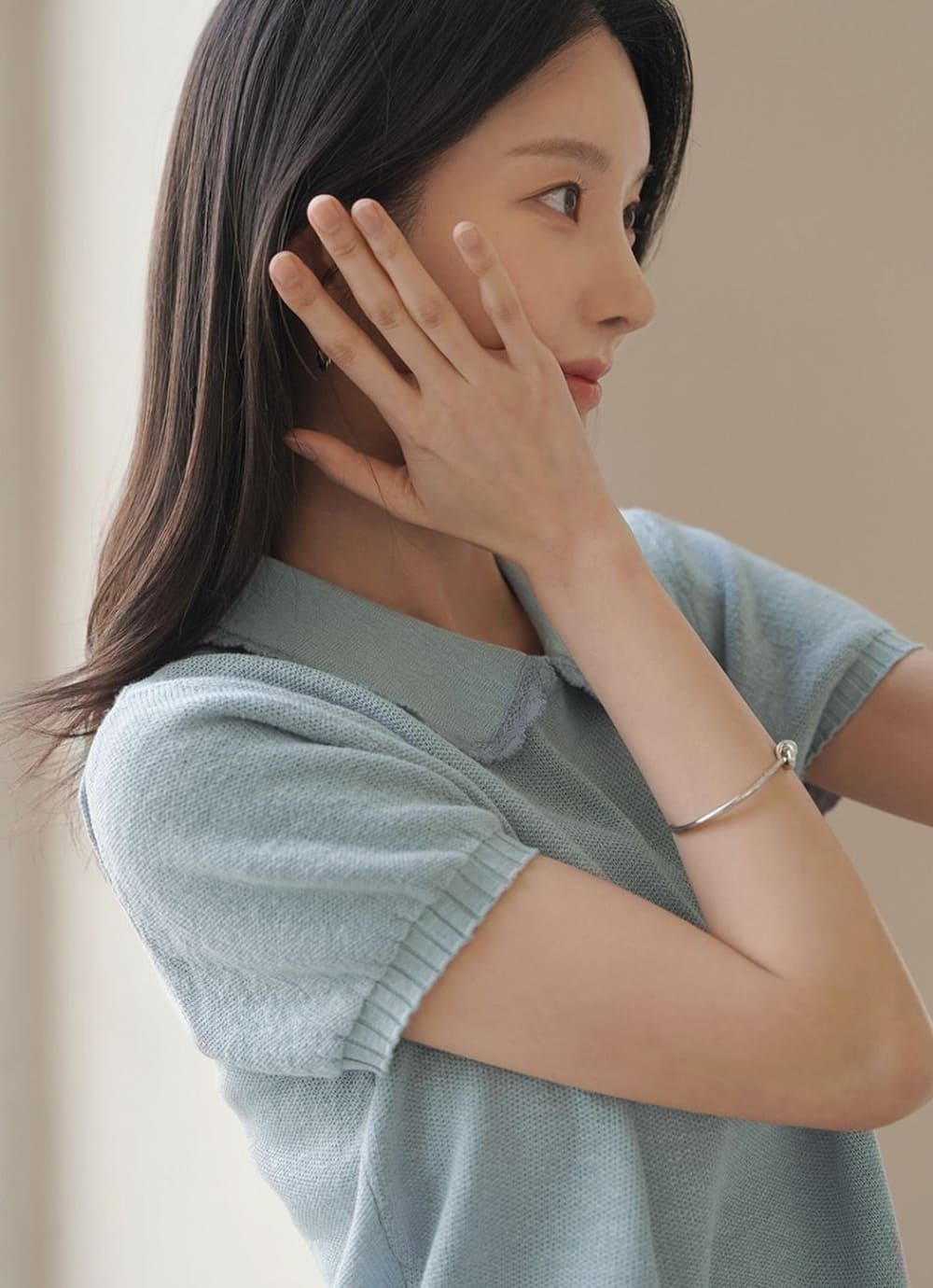 氣質甜美翻領針織上衣