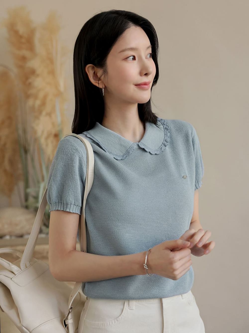 氣質甜美翻領針織上衣