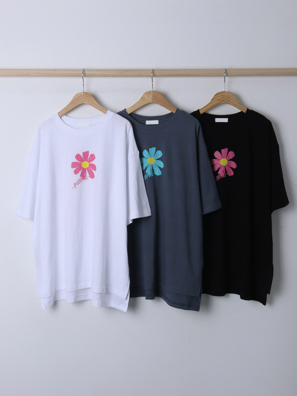 花朵印花純棉寬版上衣
