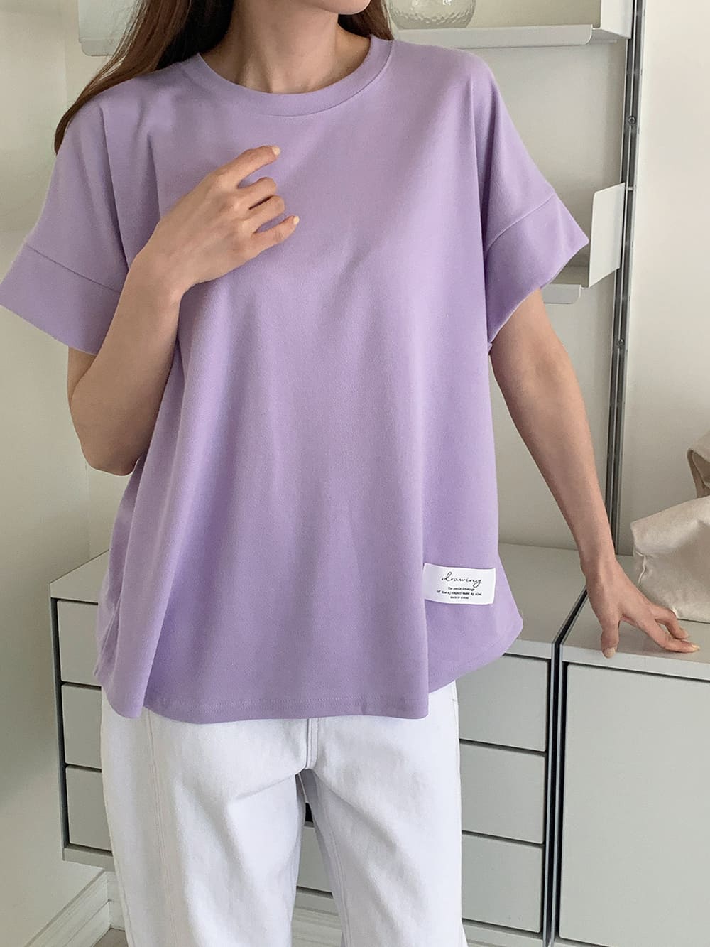 百搭休閒素色寬版上衣