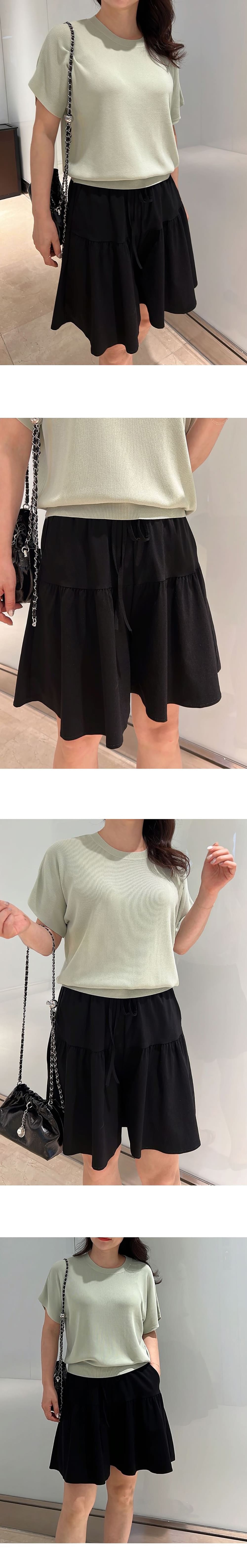 甜美綁帶A字短褲