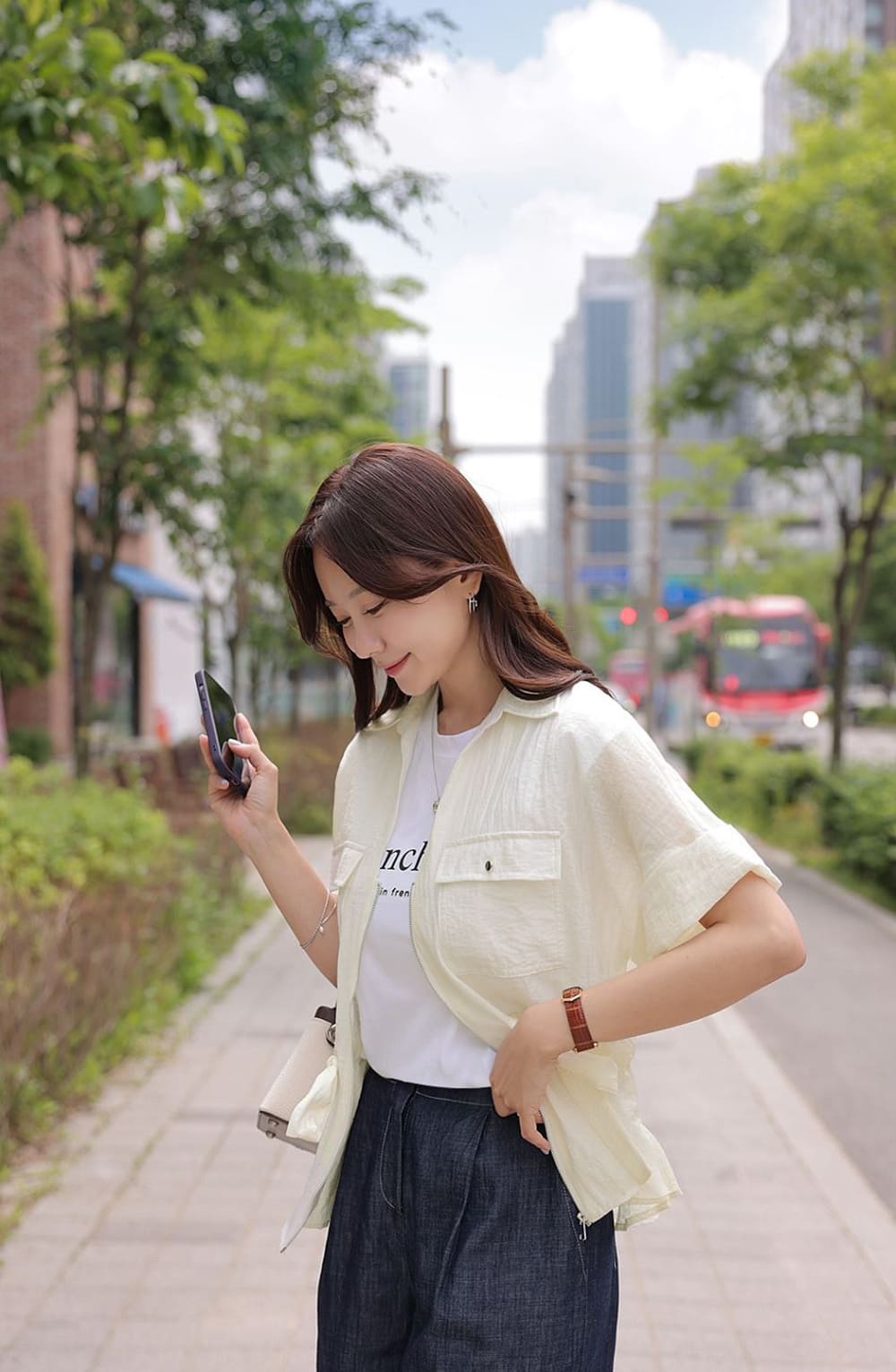 襯衫感腰部抽繩外套