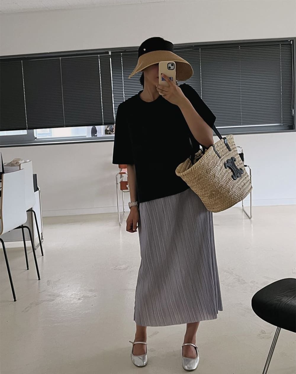 拼接假兩件寬版洋裝