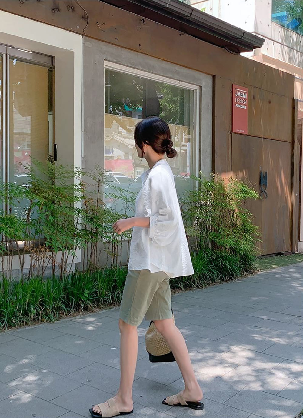 日常簡約七分袖襯衫