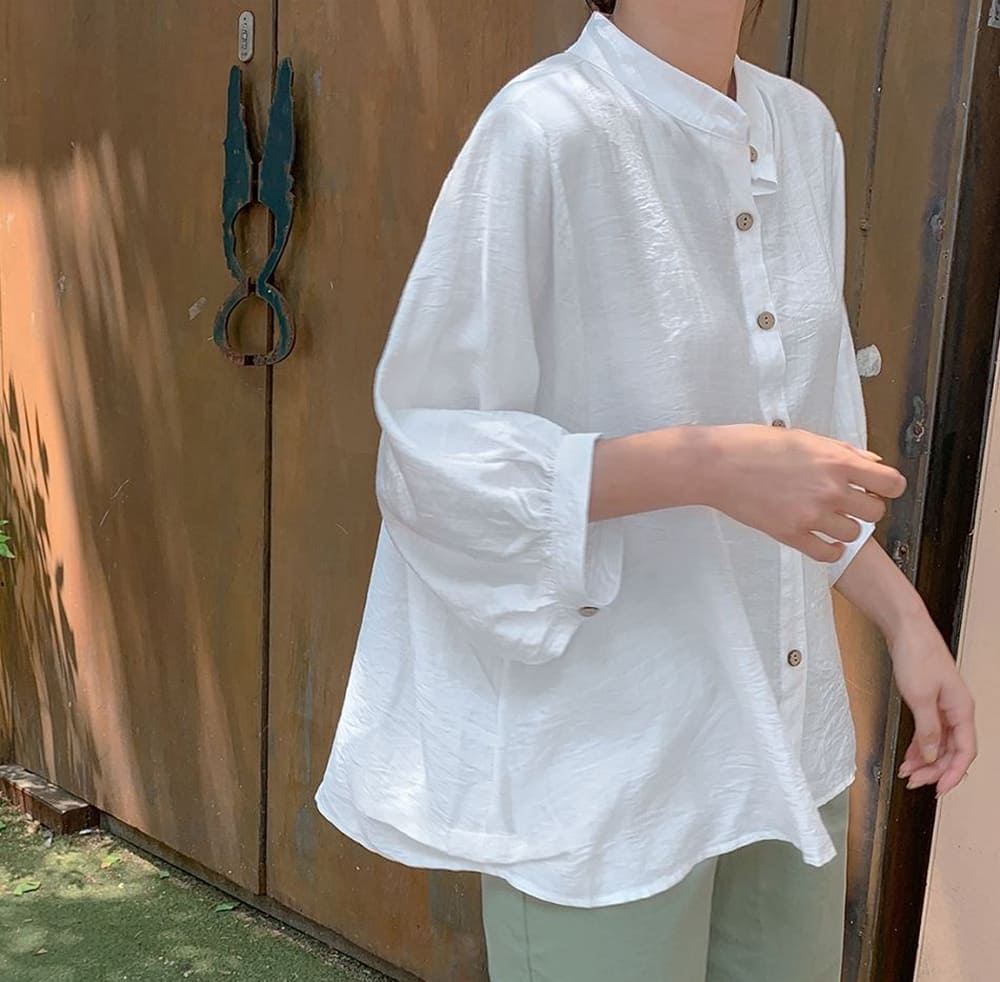 日常簡約七分袖襯衫