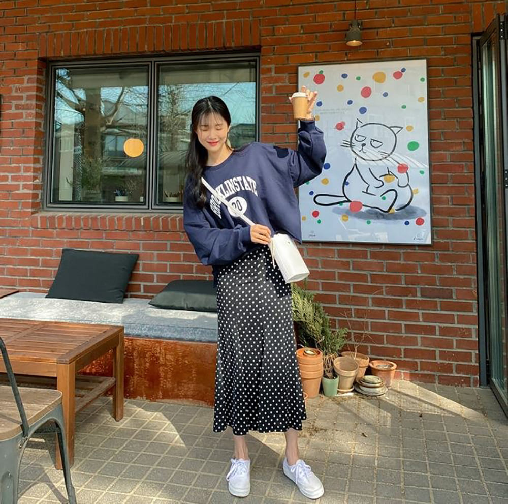 鬆緊腰氣質魚尾長裙