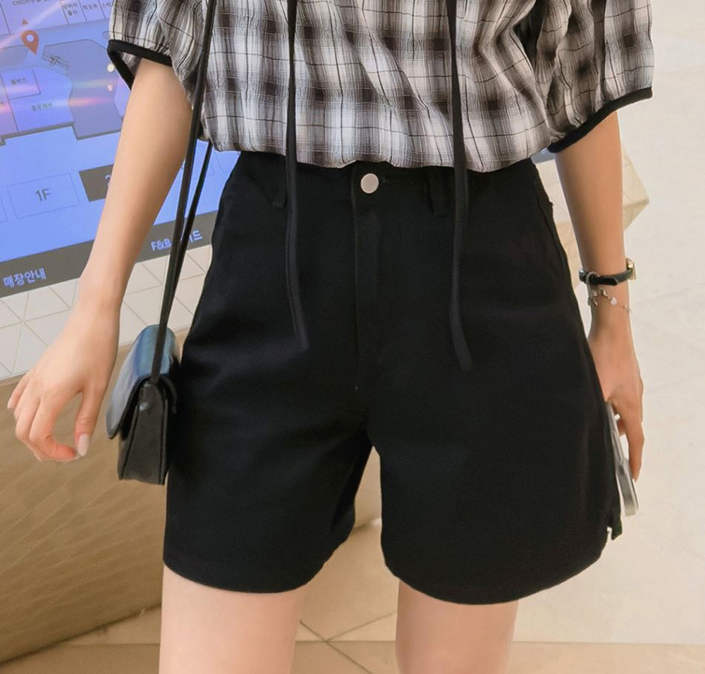 簡約百搭純棉牛仔短褲