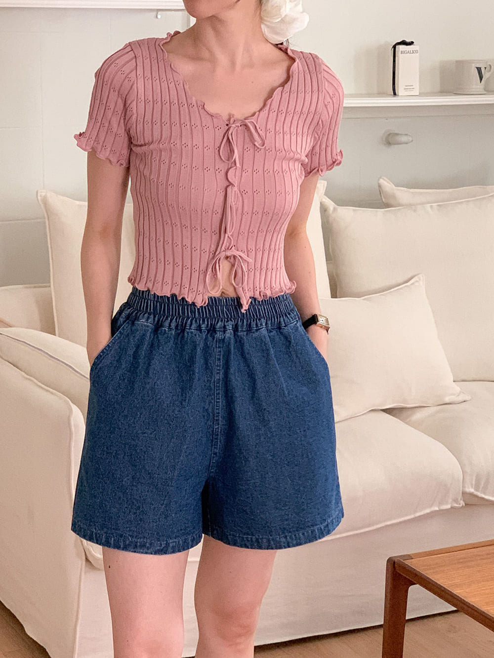 休閒純色百搭款短褲