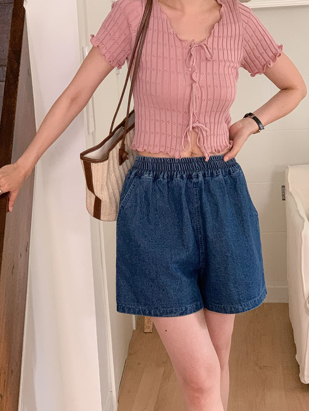 休閒純色百搭款短褲