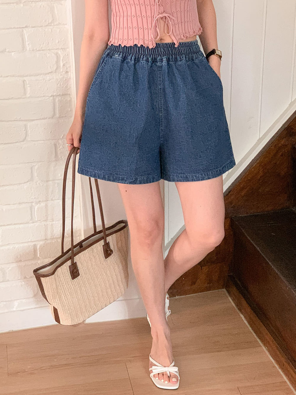 休閒純色百搭款短褲