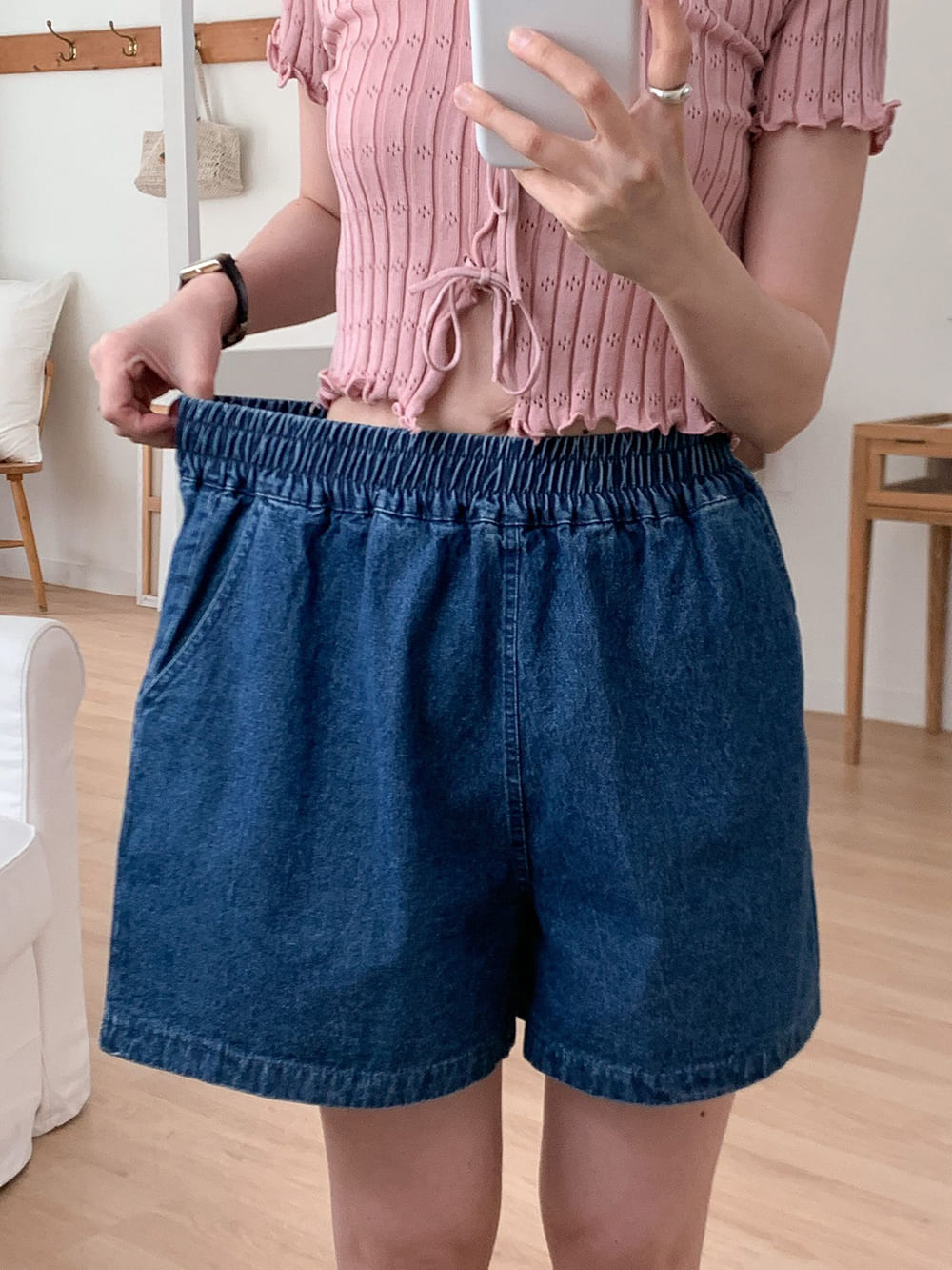 休閒純色百搭款短褲