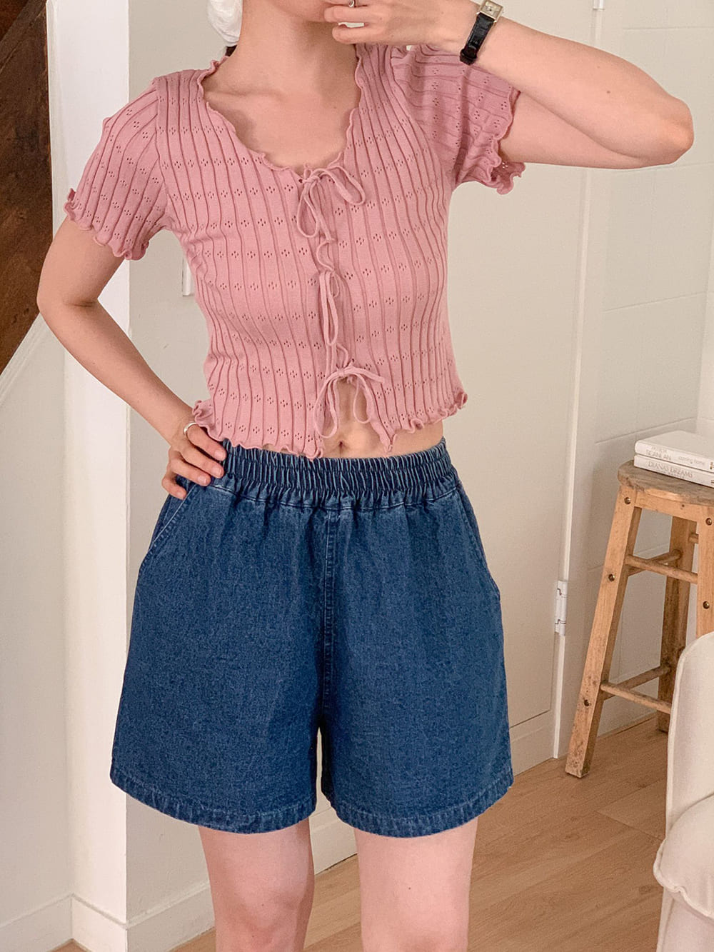 休閒純色百搭款短褲