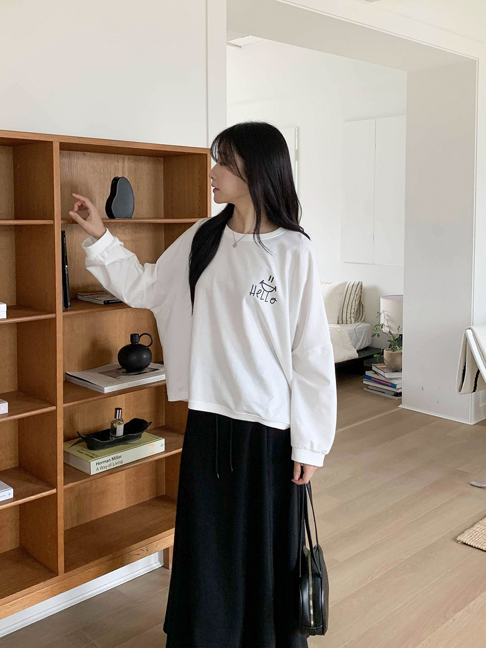 可愛英字印花寬版上衣