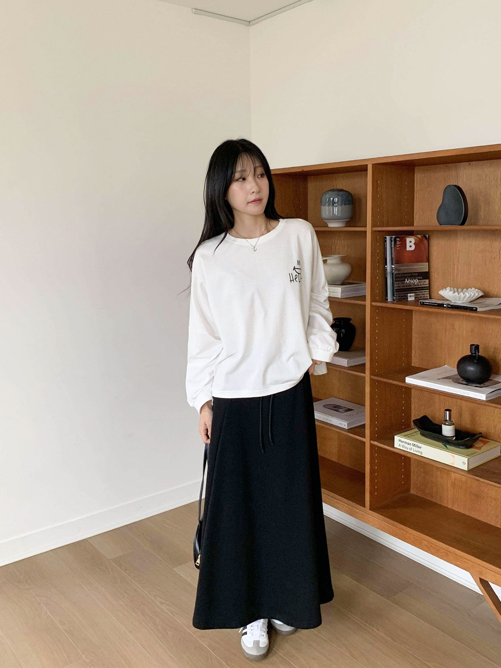 可愛英字印花寬版上衣