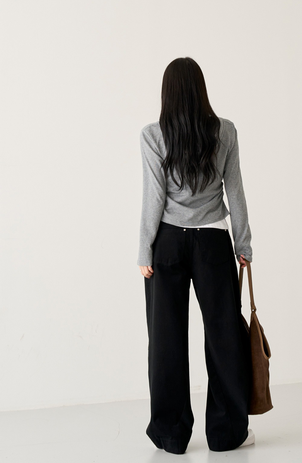 字母印花V領連帽上衣