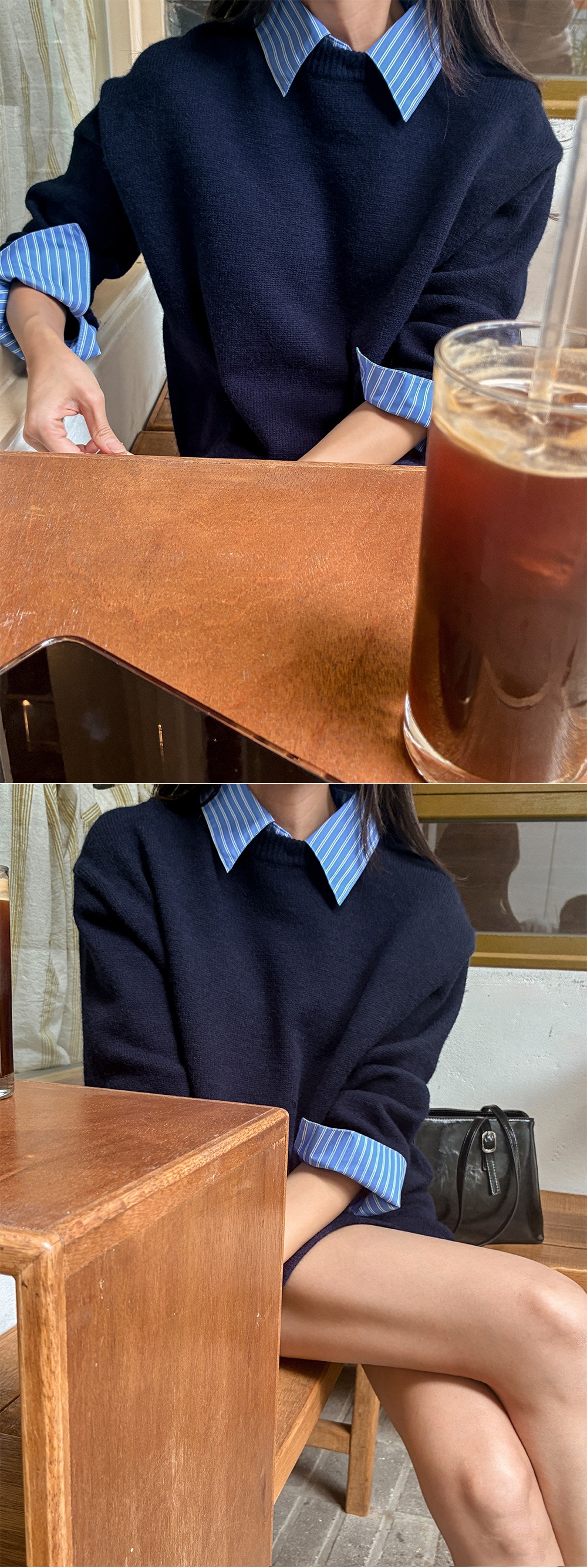 假兩件針織短裙套裝