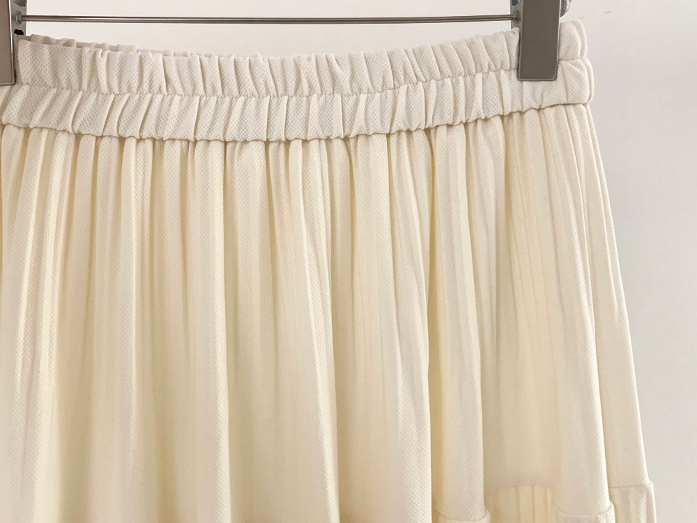 純色仙氣褶皺感長裙