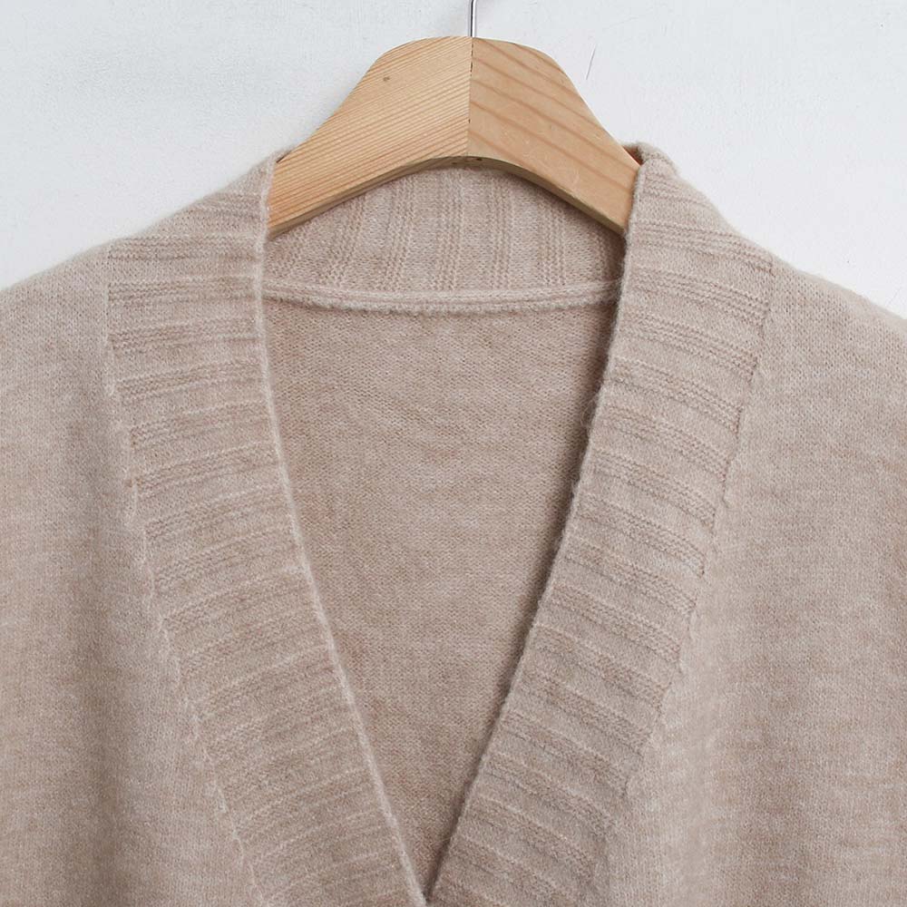 V領排釦針織背心