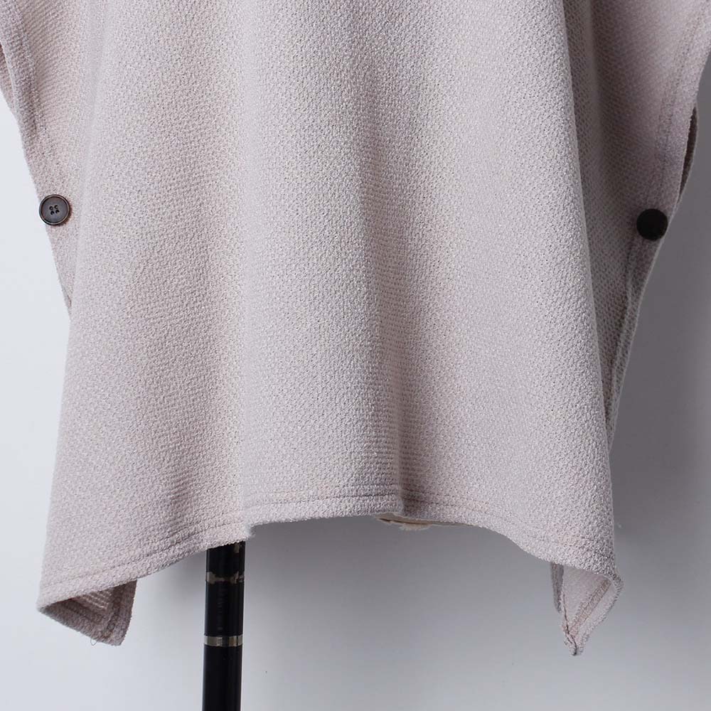 側開衩連帽針織背心