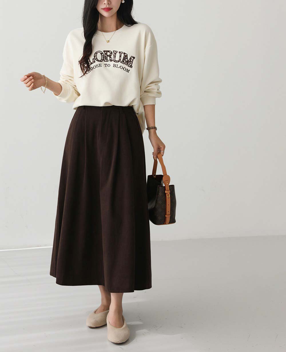 寬鬆豹紋字母刺繡上衣