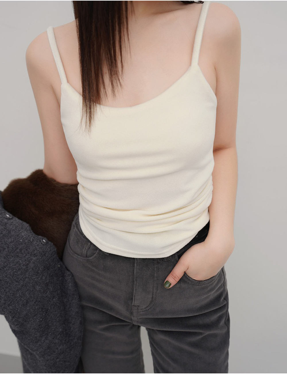 天鵝絨襯墊式小可愛,KOREA,347113,天鵝絨襯墊式小可愛,領500,999免運