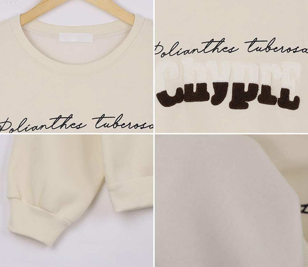 雙色字母內刷毛上衣,KOREA,347144,雙色字母內刷毛上衣,領500,999免運