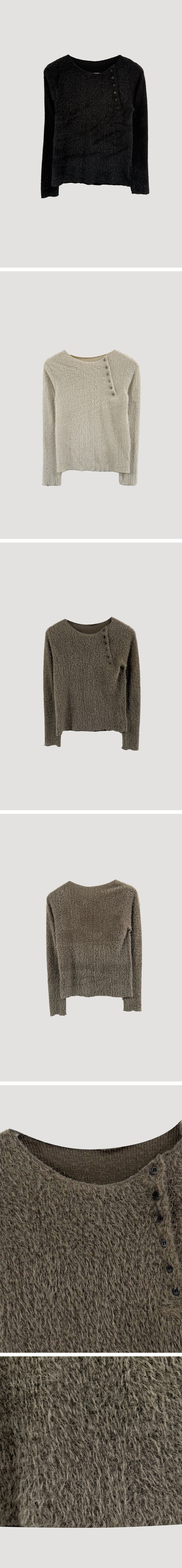 斜襟排釦修身針織上衣,KOREA,347184,斜襟排釦修身針織上衣,領500,999免運