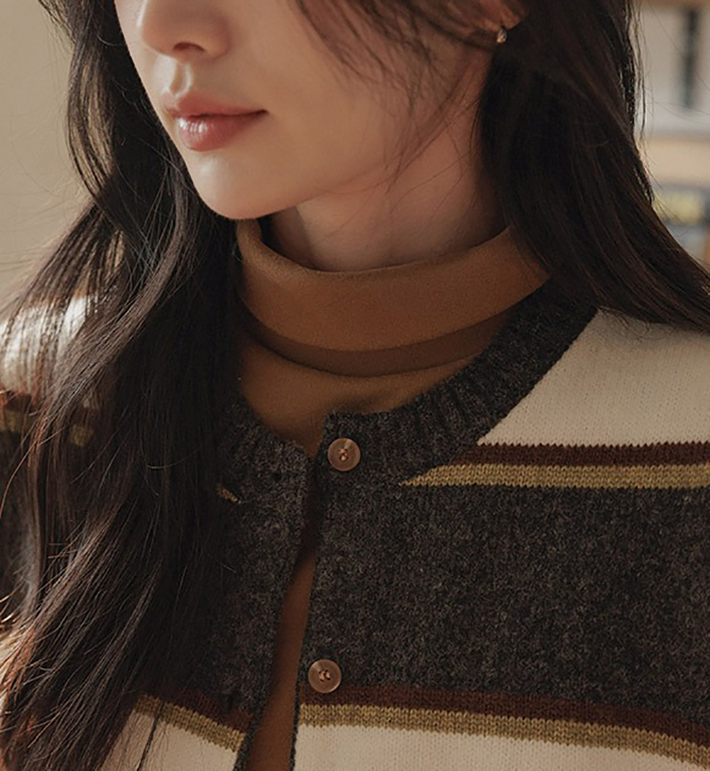 撞色圓領針織背心外套,KOREA,347242,撞色圓領針織背心外套,領500,999免運