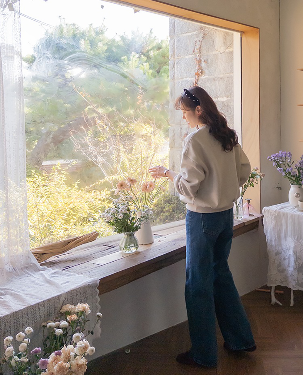 粗花呢字母內刷毛上衣,KOREA,347330,粗花呢字母內刷毛上衣,領500,999免運