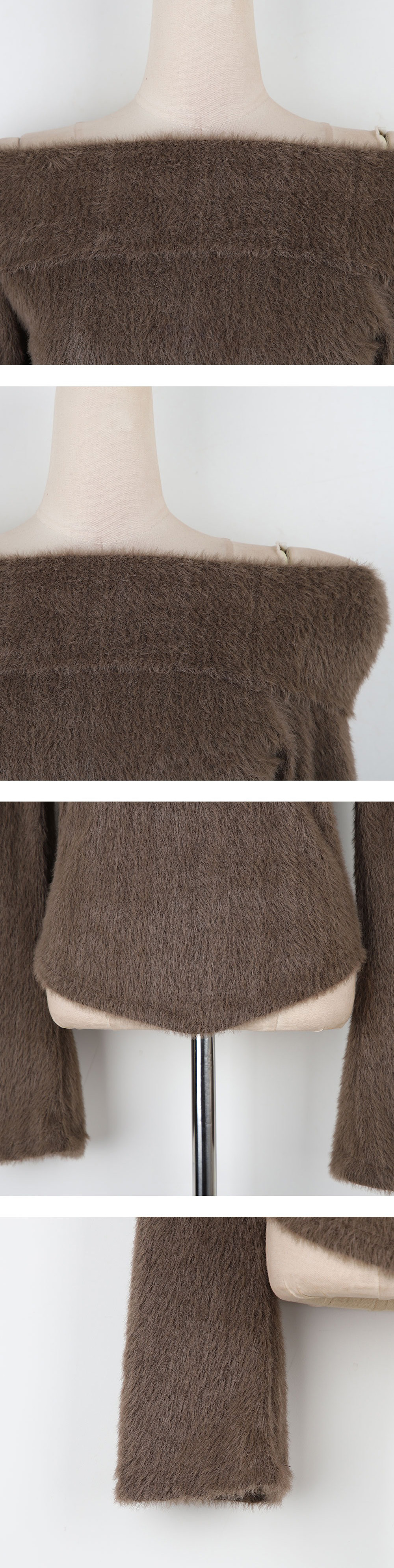 露肩毛茸茸修身上衣,KOREA,347333,露肩毛茸茸修身上衣,周新品優惠,NEWARRIVAL