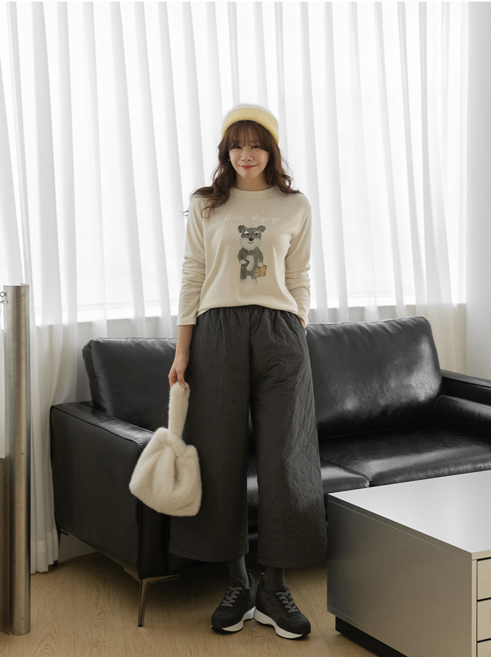 簡約可愛小狗印花上衣,KOREA,347025,簡約可愛小狗印花上衣,領500,999免運