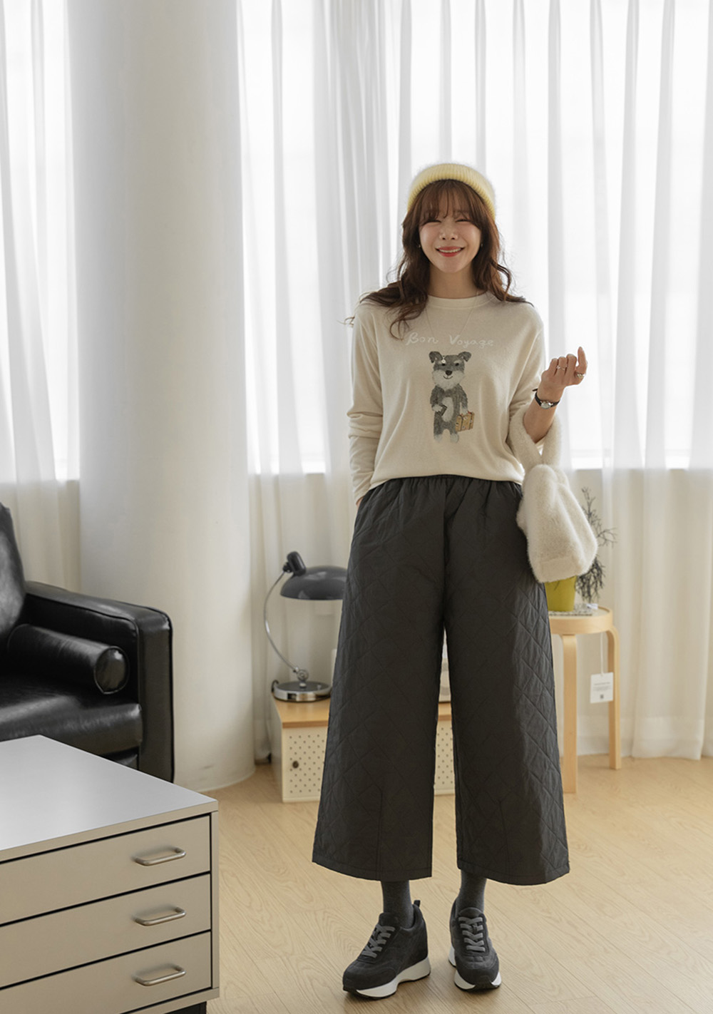 簡約可愛小狗印花上衣,KOREA,347025,簡約可愛小狗印花上衣,領500,999免運