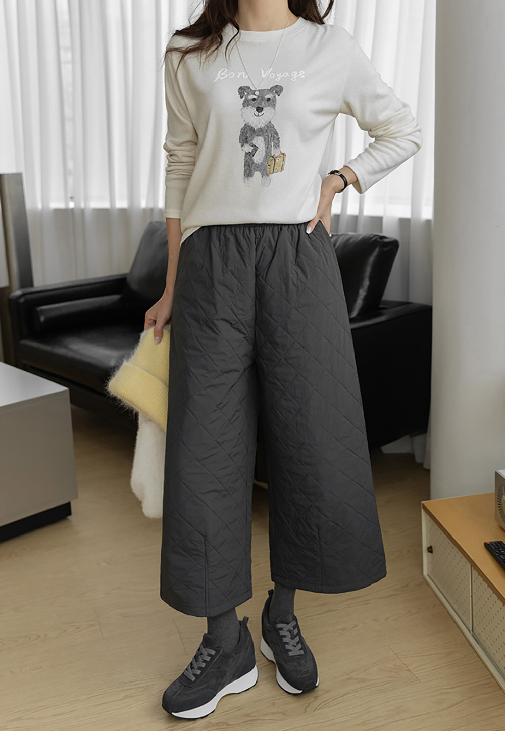 簡約可愛小狗印花上衣,KOREA,347025,簡約可愛小狗印花上衣,領500,999免運